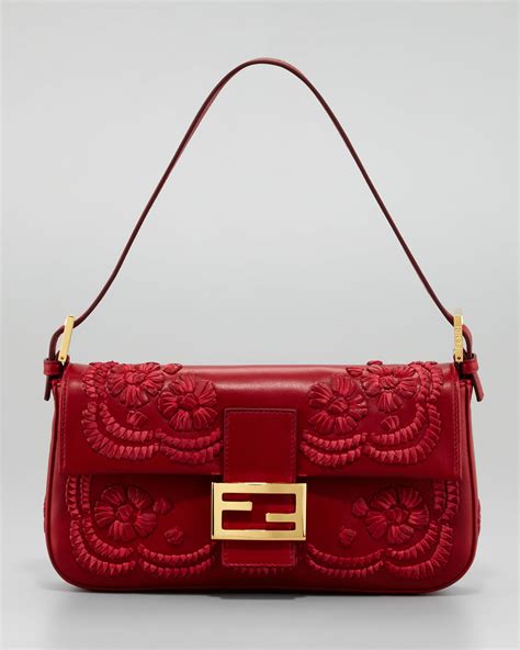 fendi shoulder bag red|genuine fendi baguette.